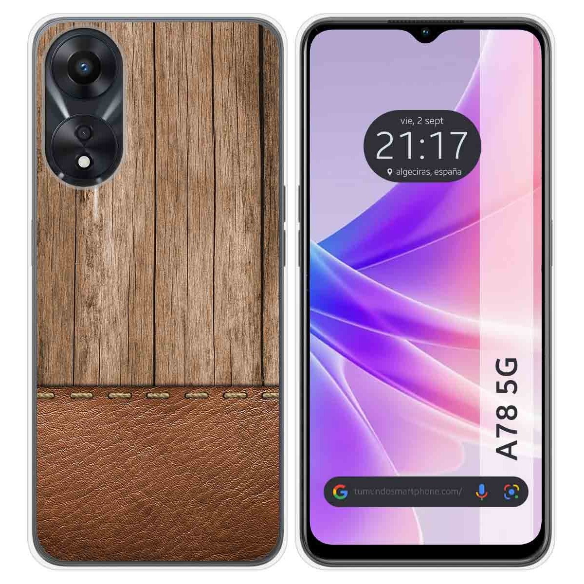 Funda Silicona para Oppo A78 5G diseño Madera 09 Dibujos