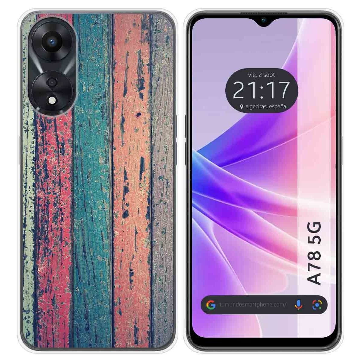 Funda Silicona para Oppo A78 5G diseño Madera 10 Dibujos