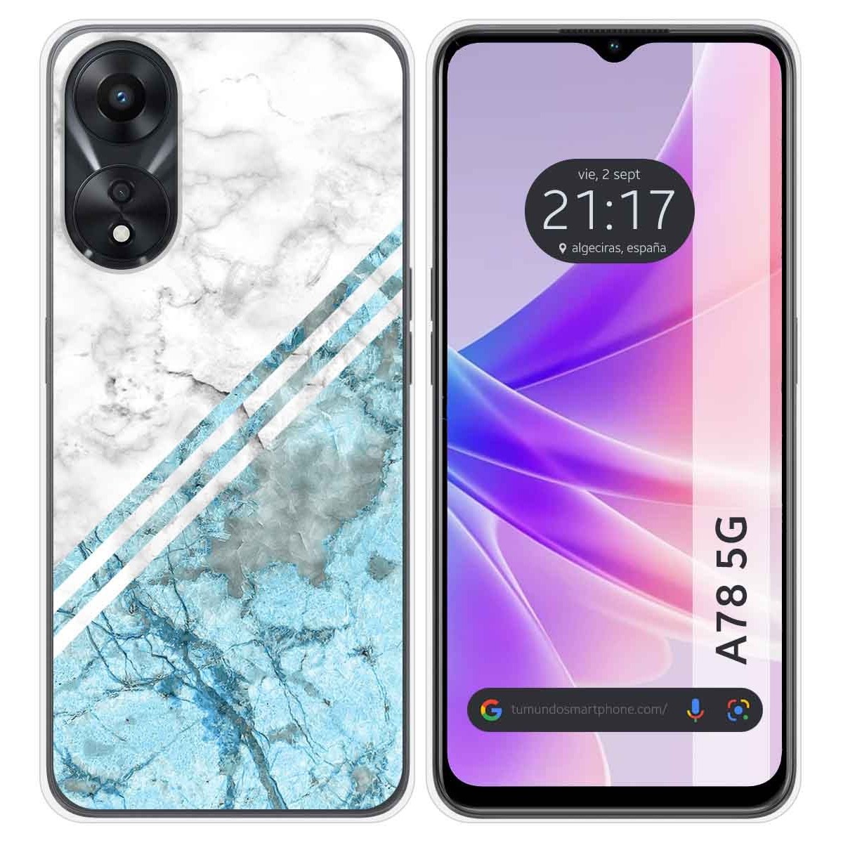 Funda Silicona para Oppo A78 5G diseño Mármol 02 Dibujos