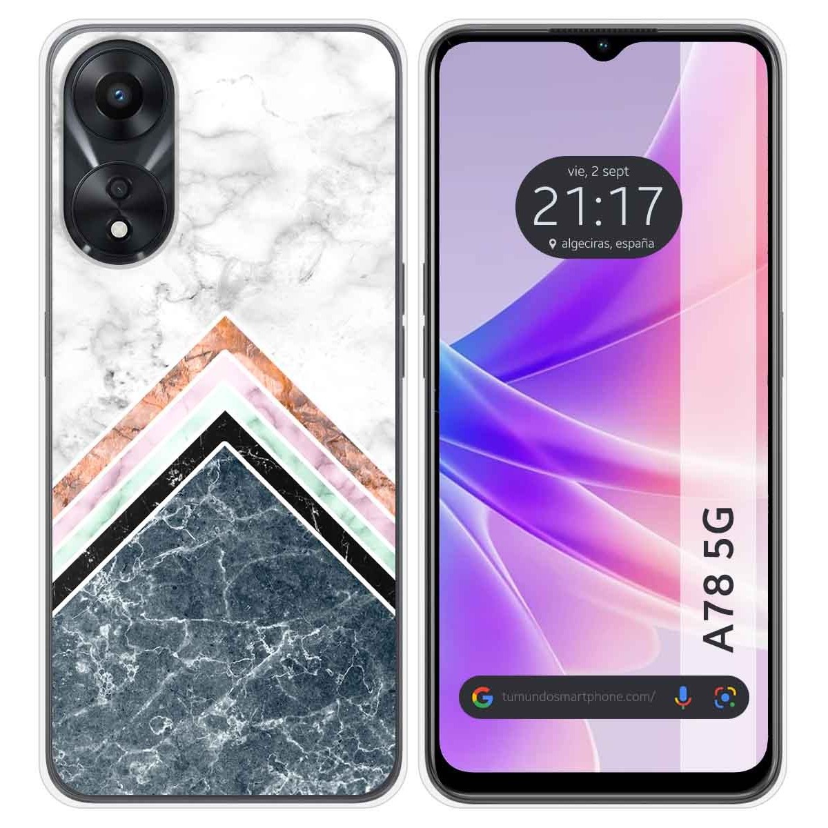 Funda Silicona para Oppo A78 5G diseño Mármol 05 Dibujos