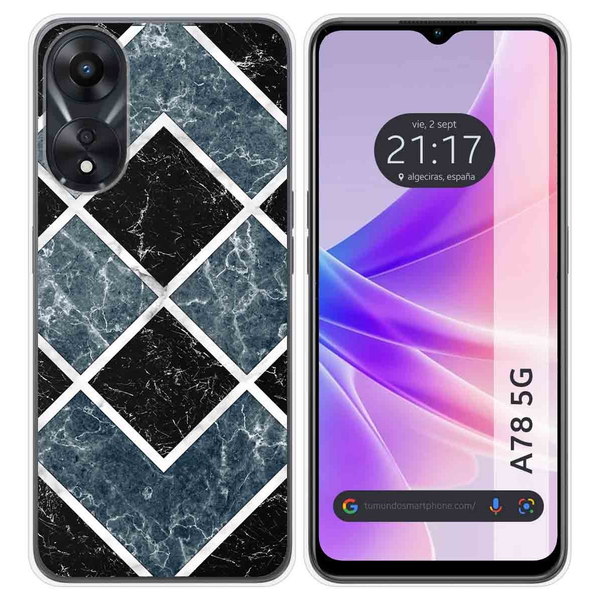 Funda Silicona para Oppo A78 5G diseño Mármol 06 Dibujos