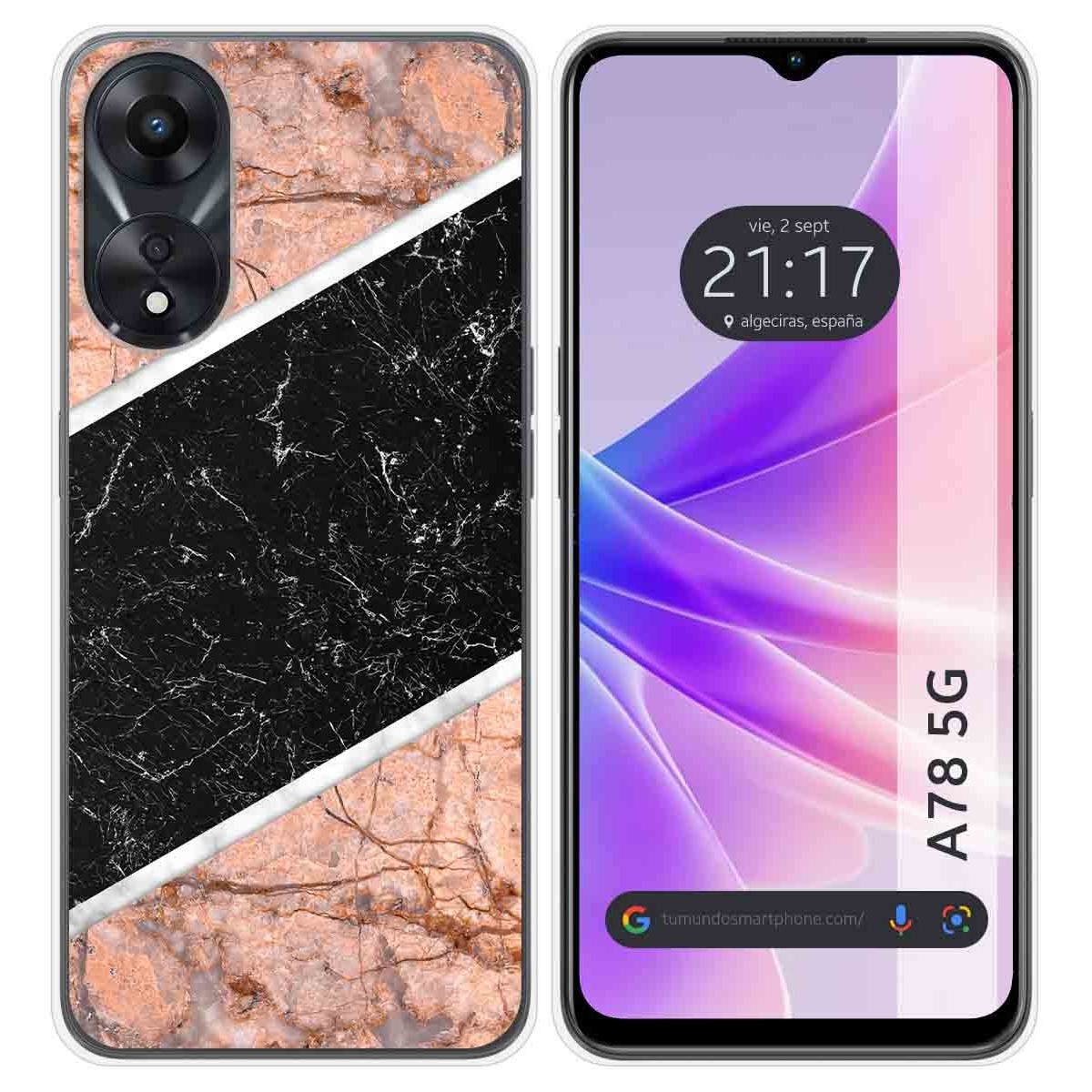 Funda Silicona para Oppo A78 5G diseño Mármol 07 Dibujos