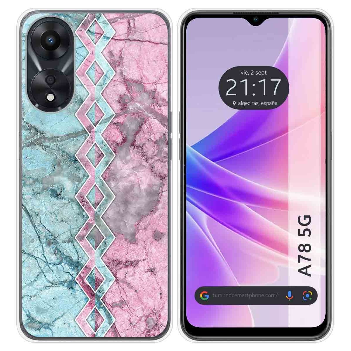 Funda Silicona para Oppo A78 5G diseño Mármol 08 Dibujos
