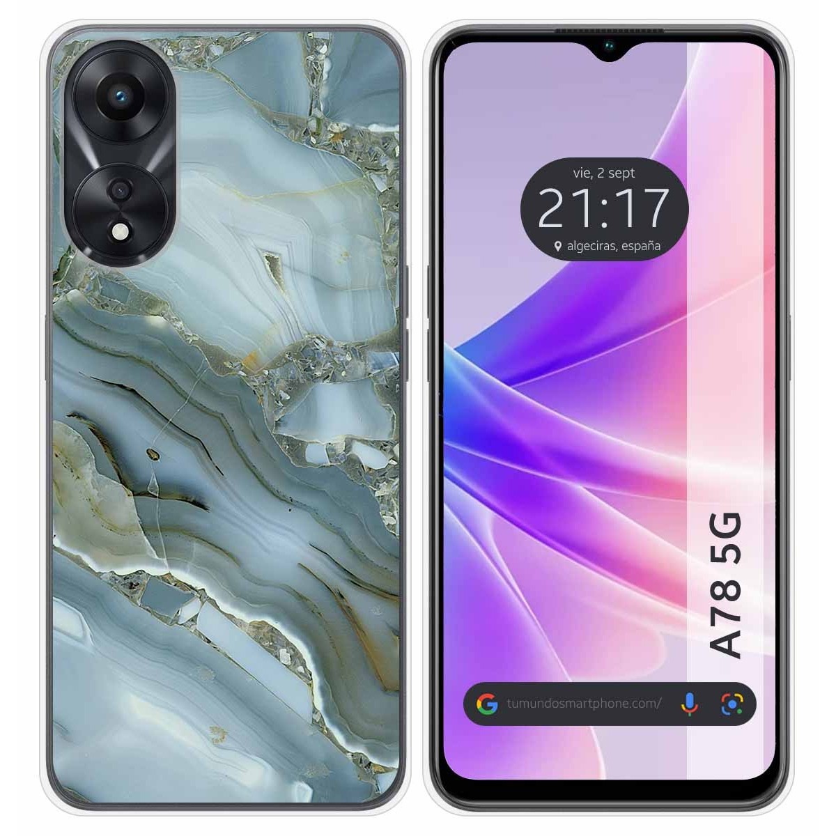 Funda Silicona para Oppo A78 5G diseño Mármol 09 Dibujos