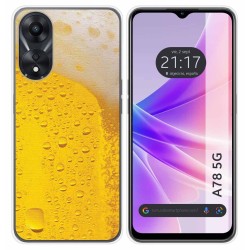 Funda Silicona para Oppo A78 5G diseño Cerveza Dibujos