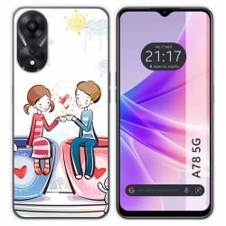 Funda Silicona para Oppo A78 5G diseño Café Dibujos