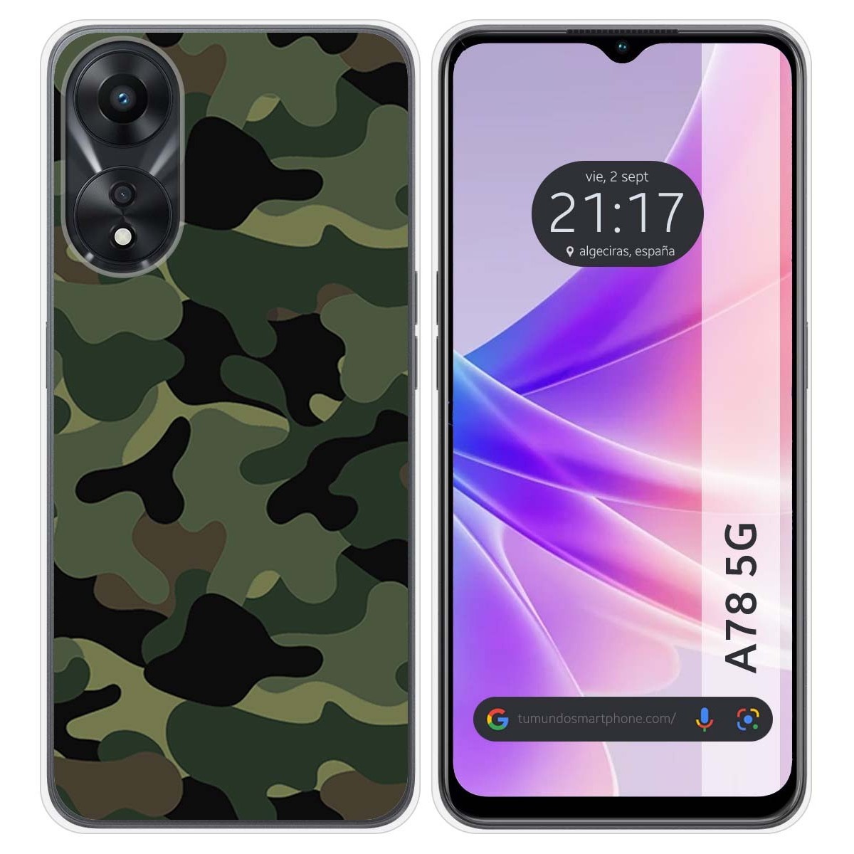 Funda Silicona para Oppo A78 5G diseño Camuflaje Dibujos