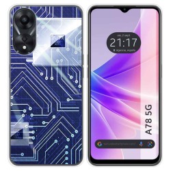Funda Silicona para Oppo A78 5G diseño Circuito Dibujos