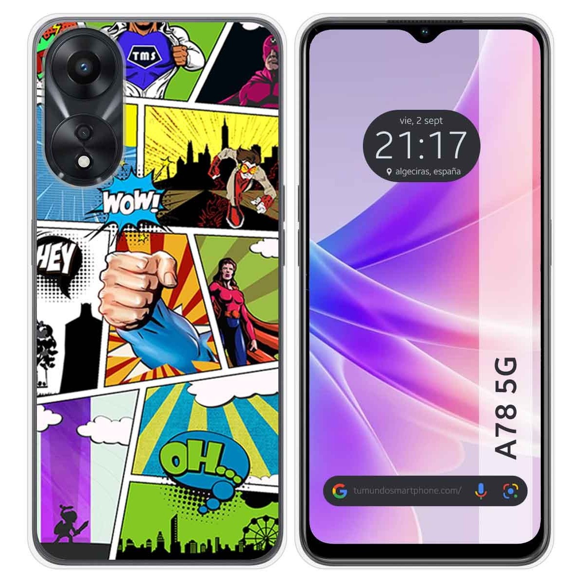 Funda Silicona para Oppo A78 5G diseño Comic Dibujos