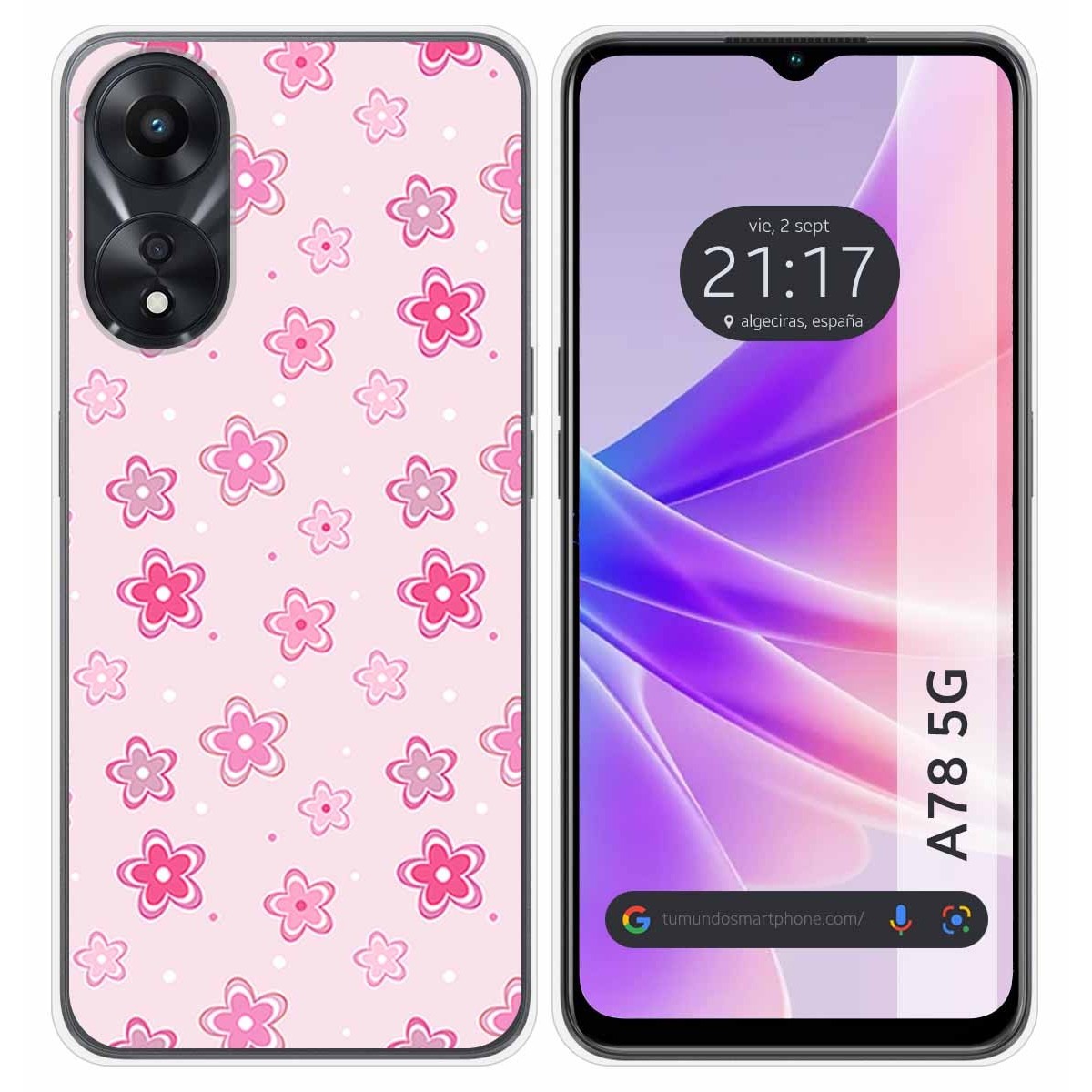 Funda Silicona para Oppo A78 5G diseño Flores Dibujos