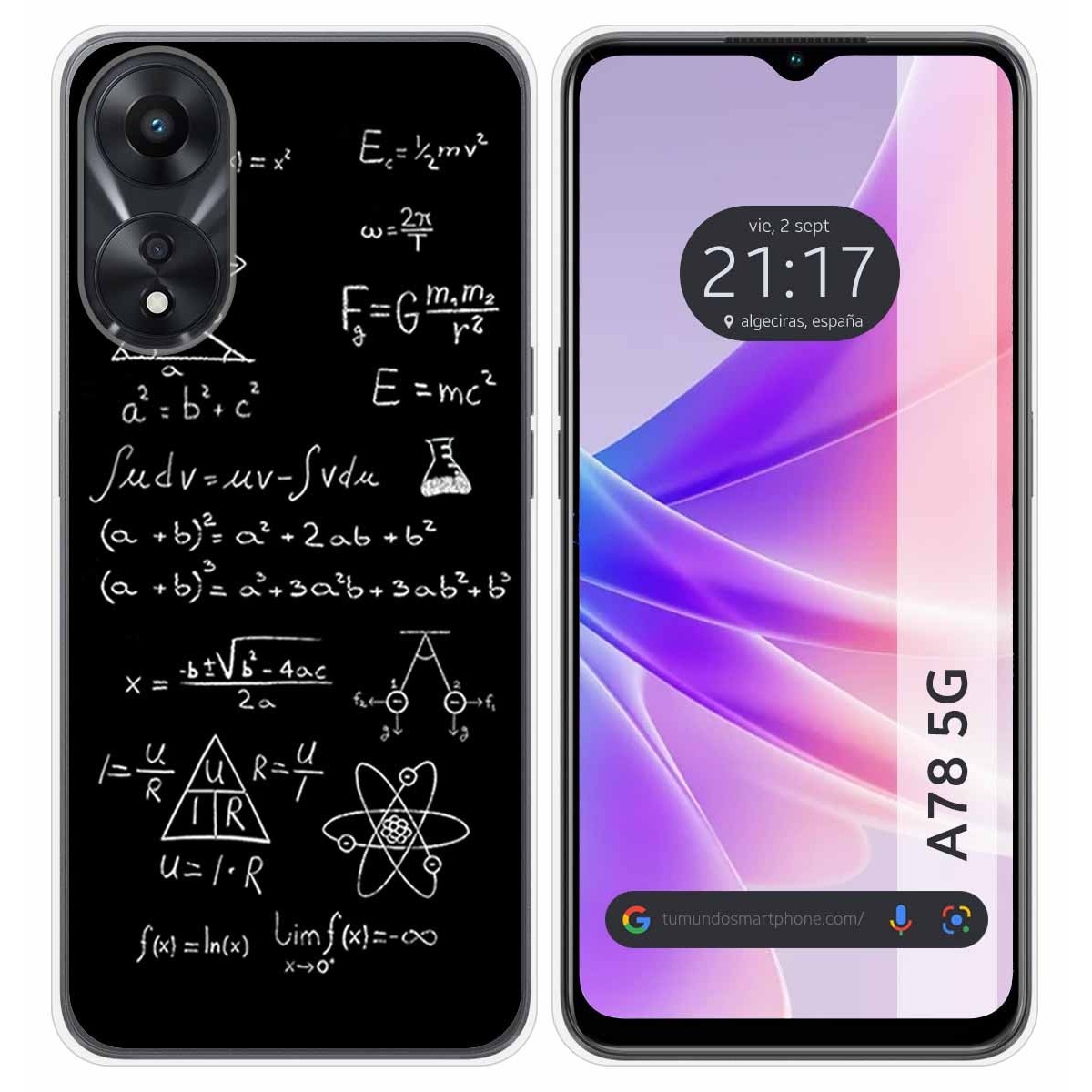Funda Silicona para Oppo A78 5G diseño Formulas Dibujos
