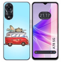 Funda Silicona para Oppo A78 5G diseño Furgoneta Dibujos