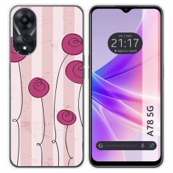 Funda Silicona para Oppo A78 5G diseño Flores Vintage Dibujos