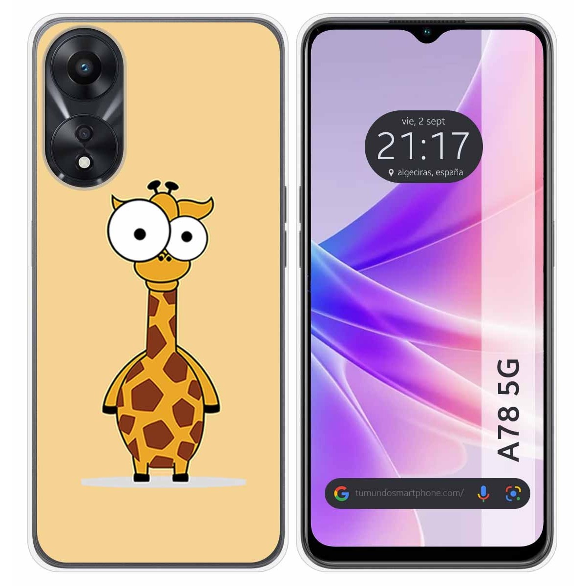 Funda Silicona para Oppo A78 5G diseño Jirafa Dibujos