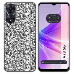 Funda Silicona para Oppo A78 5G diseño Letras Dibujos