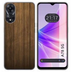 Funda Silicona para Oppo A78 5G diseño Madera Dibujos