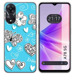 Funda Silicona para Oppo A78 5G diseño Mariposas Dibujos
