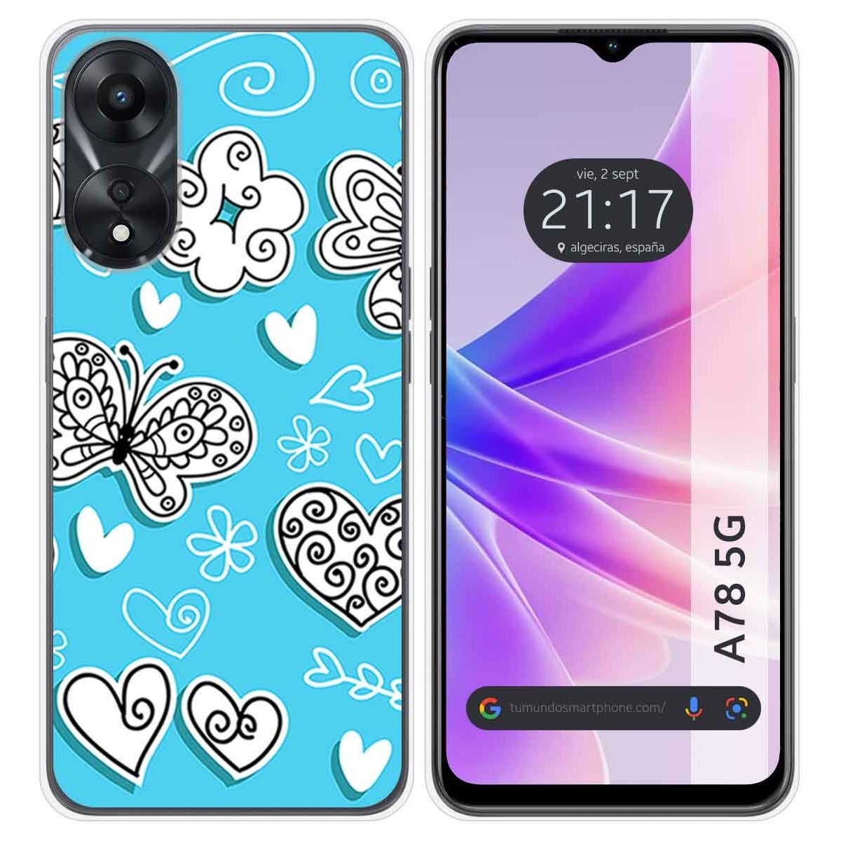 Funda Silicona para Oppo A78 5G diseño Mariposas Dibujos