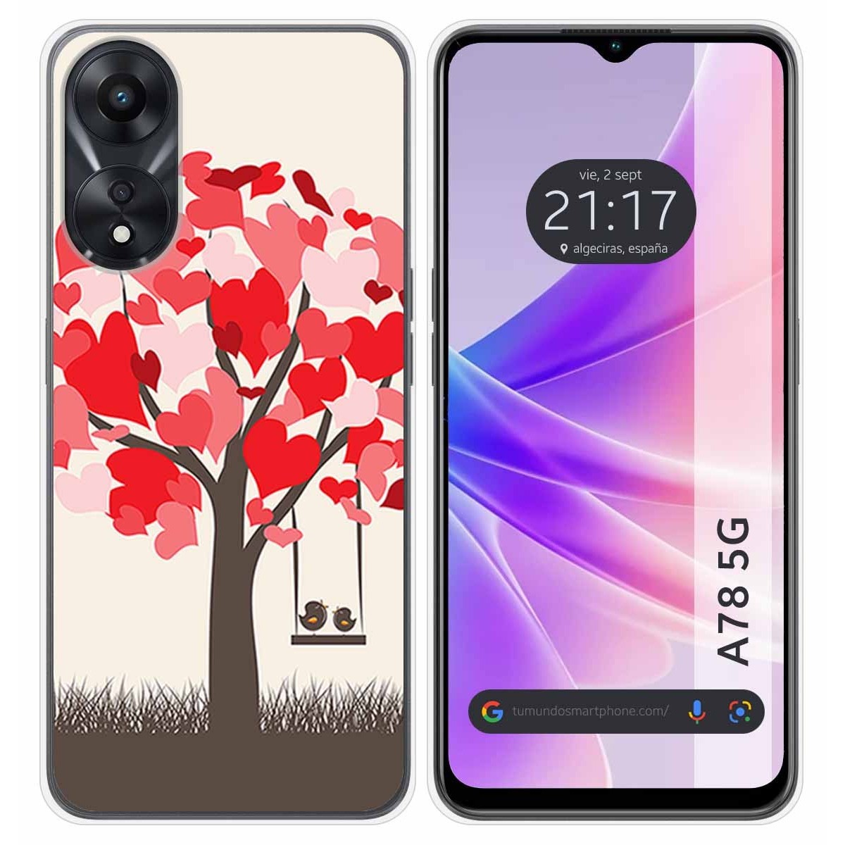 Funda Silicona para Oppo A78 5G diseño Pajaritos Dibujos
