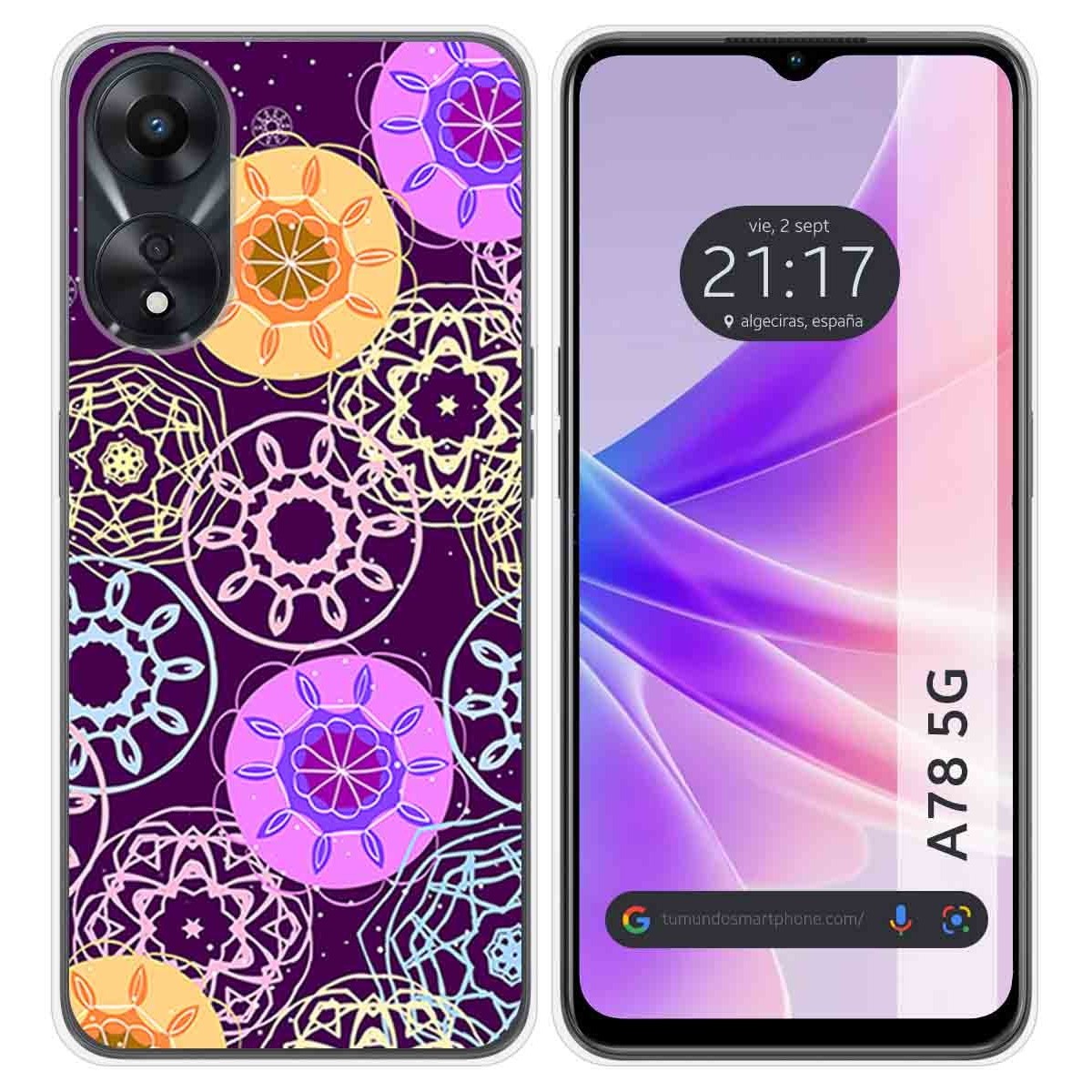 Funda Silicona para Oppo A78 5G diseño Radial Dibujos