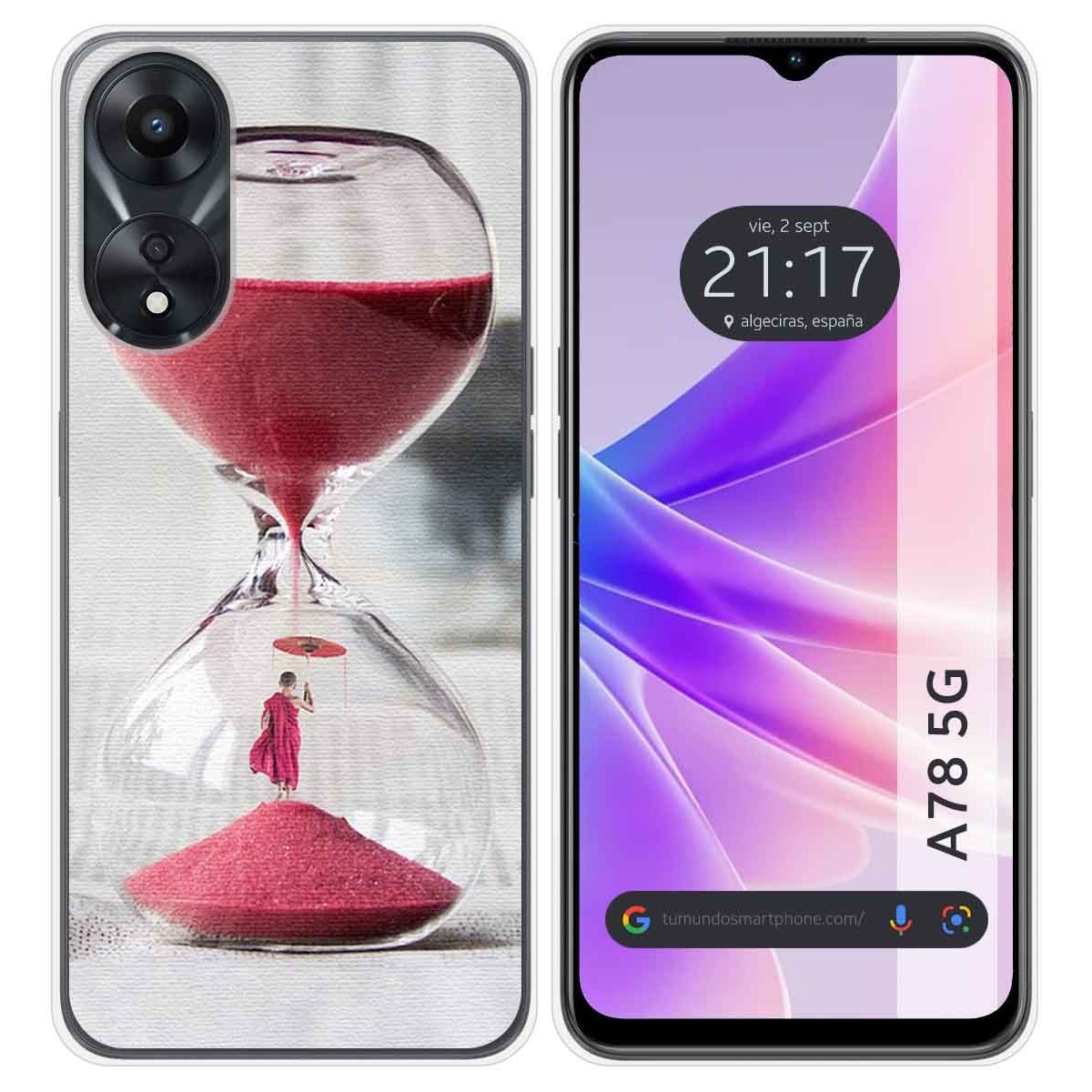 Funda Silicona para Oppo A78 5G diseño Reloj Dibujos