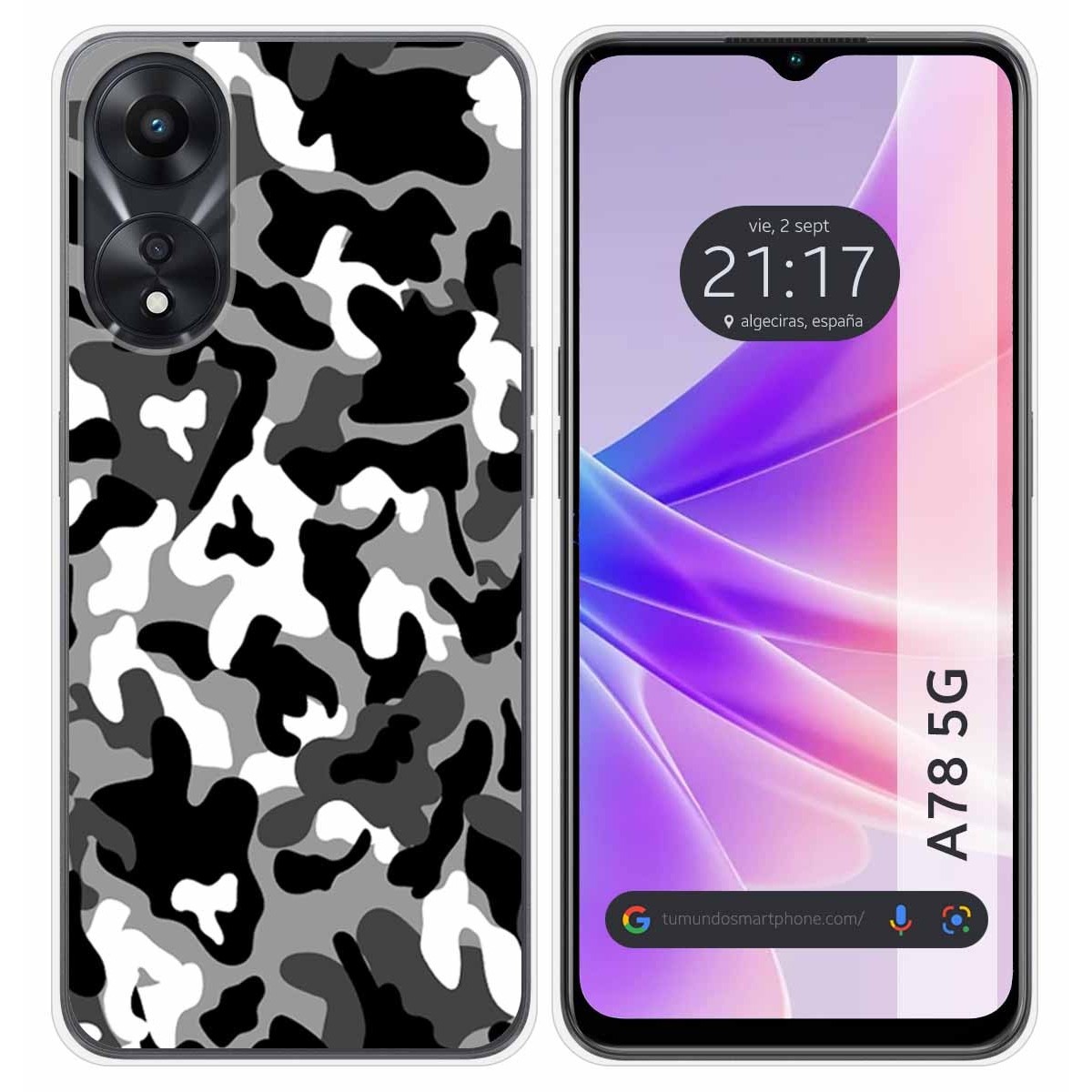 Funda Silicona para Oppo A78 5G diseño Snow Camuflaje Dibujos