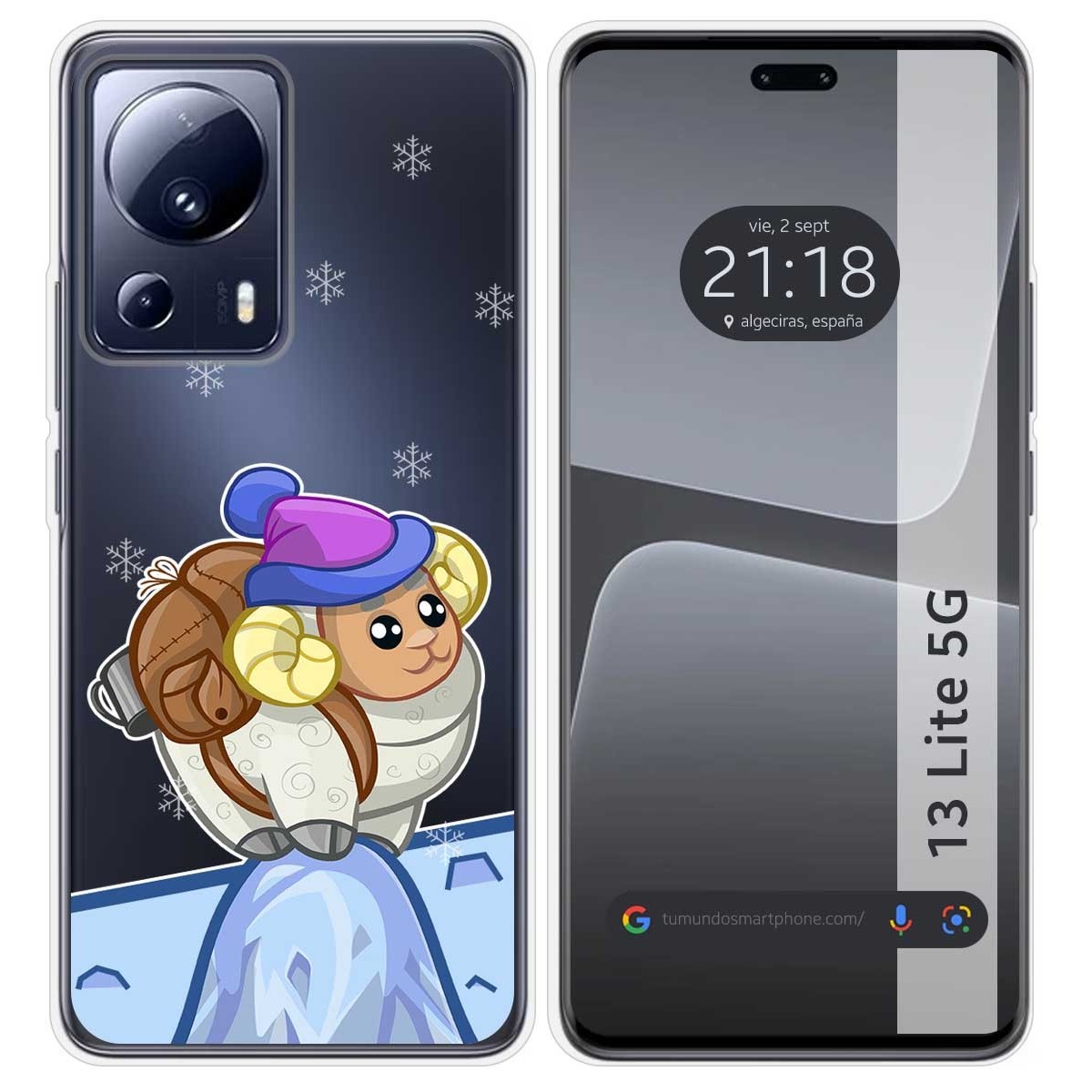 Funda Silicona Transparente compatible con Xiaomi 13 Lite 5G diseño Cabra Dibujos