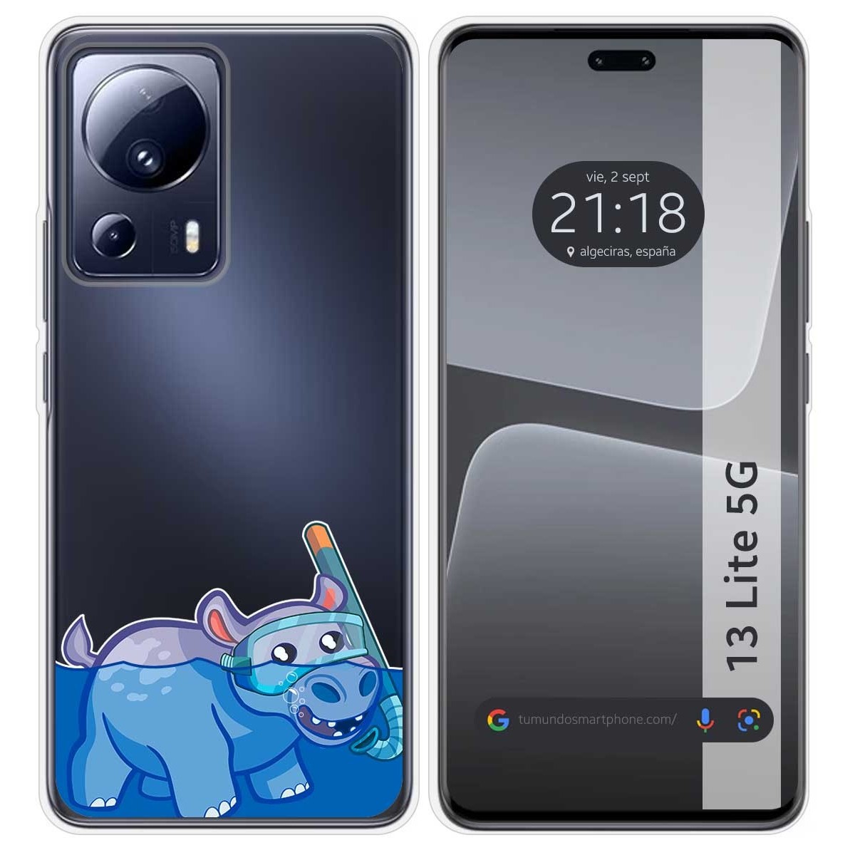 Funda Silicona Transparente compatible con Xiaomi 13 Lite 5G diseño Hipo Dibujos