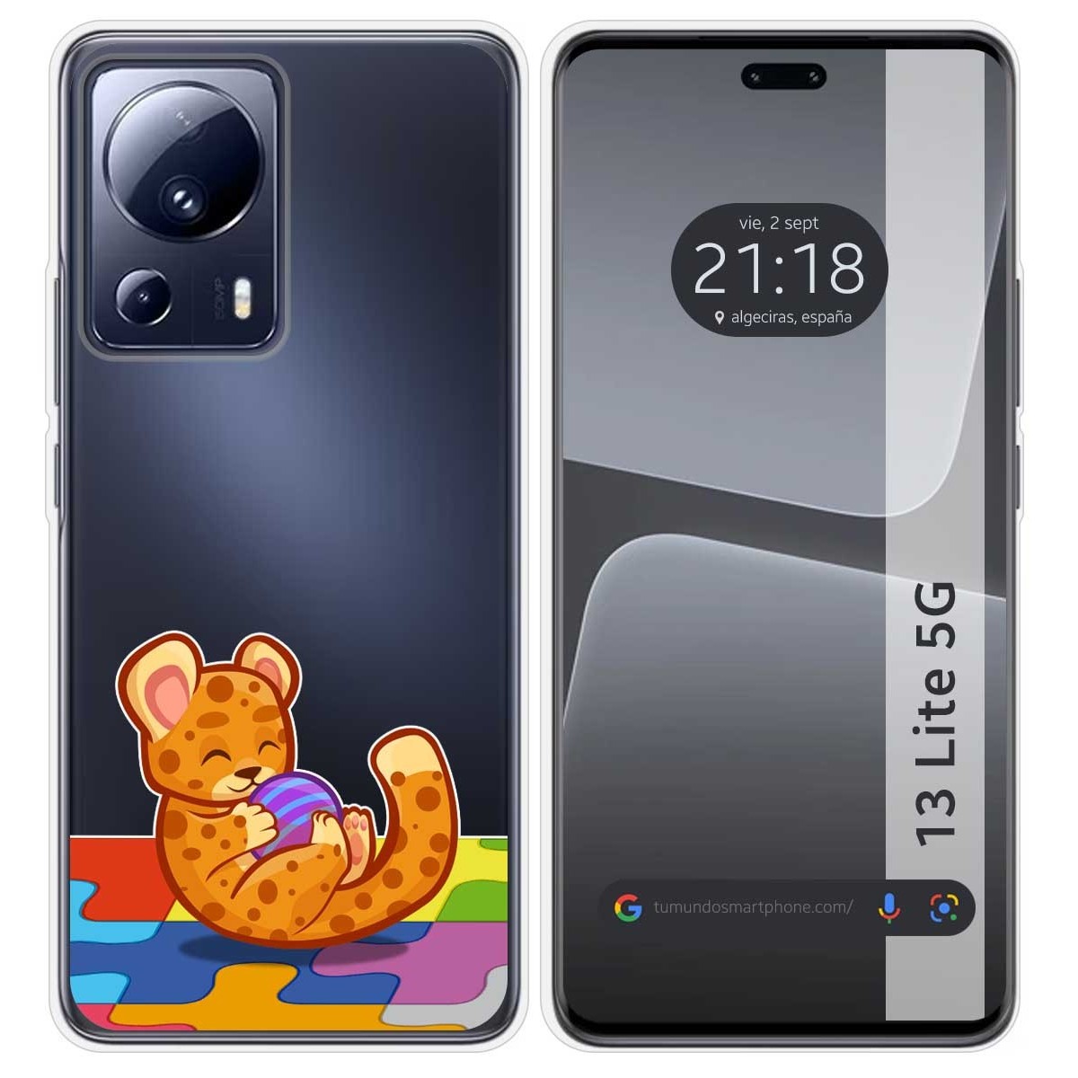 Funda Silicona Transparente compatible con Xiaomi 13 Lite 5G diseño Leopardo Dibujos
