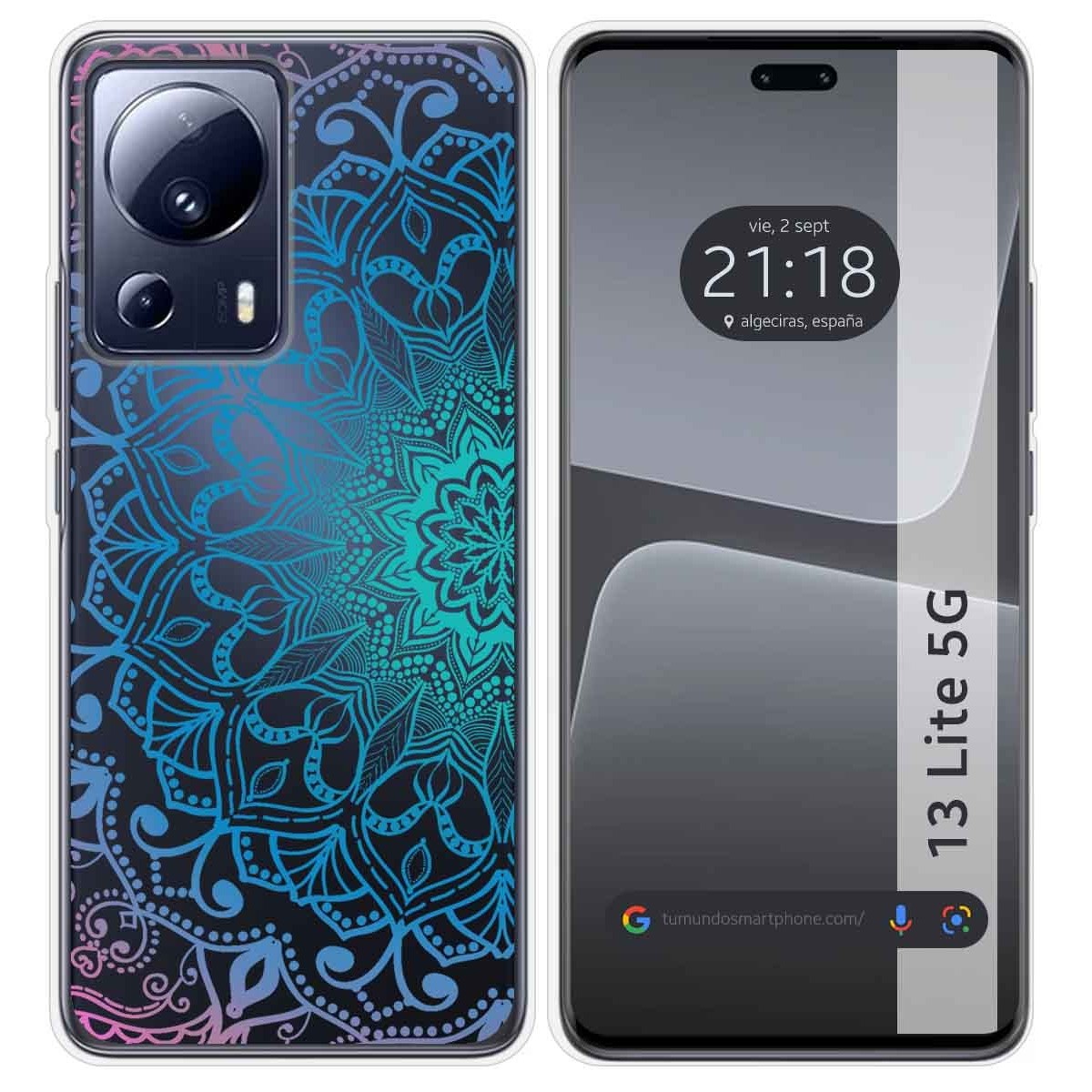 Funda Silicona Transparente compatible con Xiaomi 13 Lite 5G diseño Mandala Dibujos