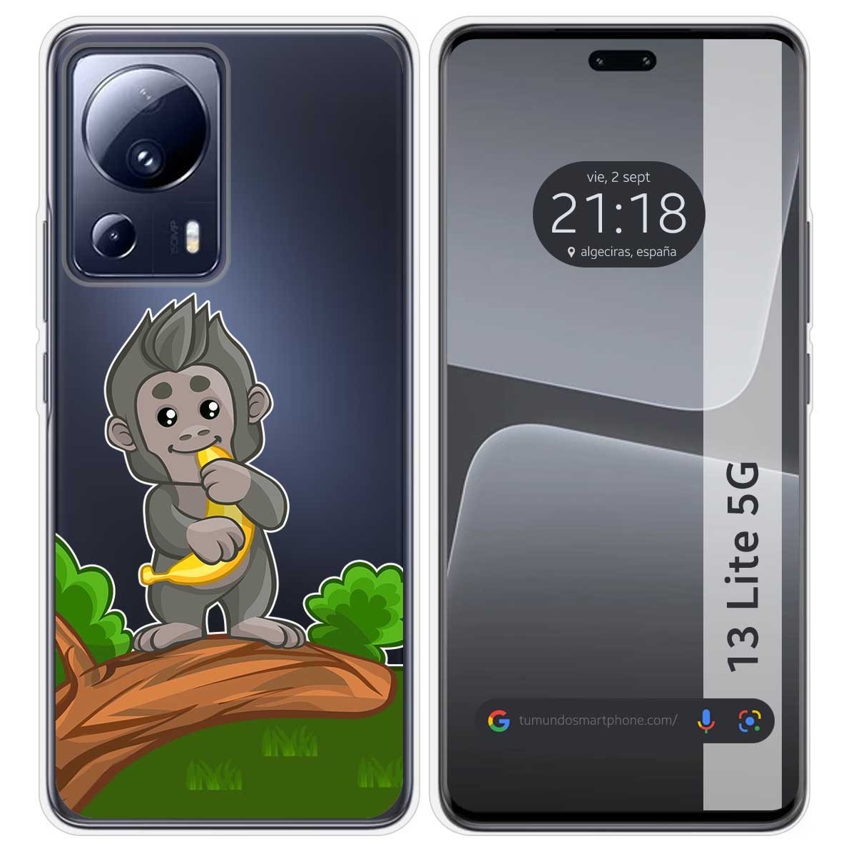 Funda Silicona Transparente compatible con Xiaomi 13 Lite 5G diseño Mono Dibujos