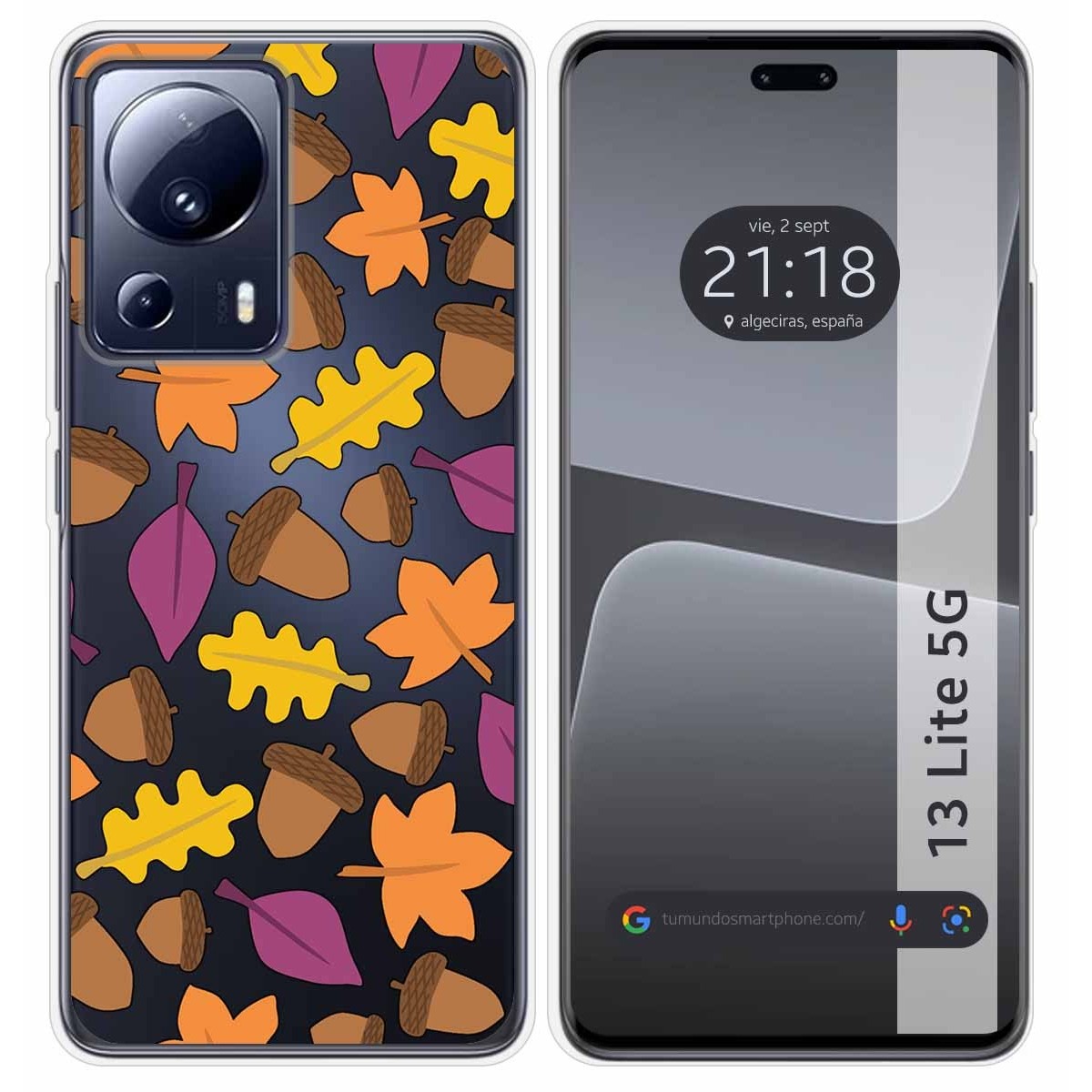 Funda Silicona Transparente compatible con Xiaomi 13 Lite 5G diseño Otoño Dibujos