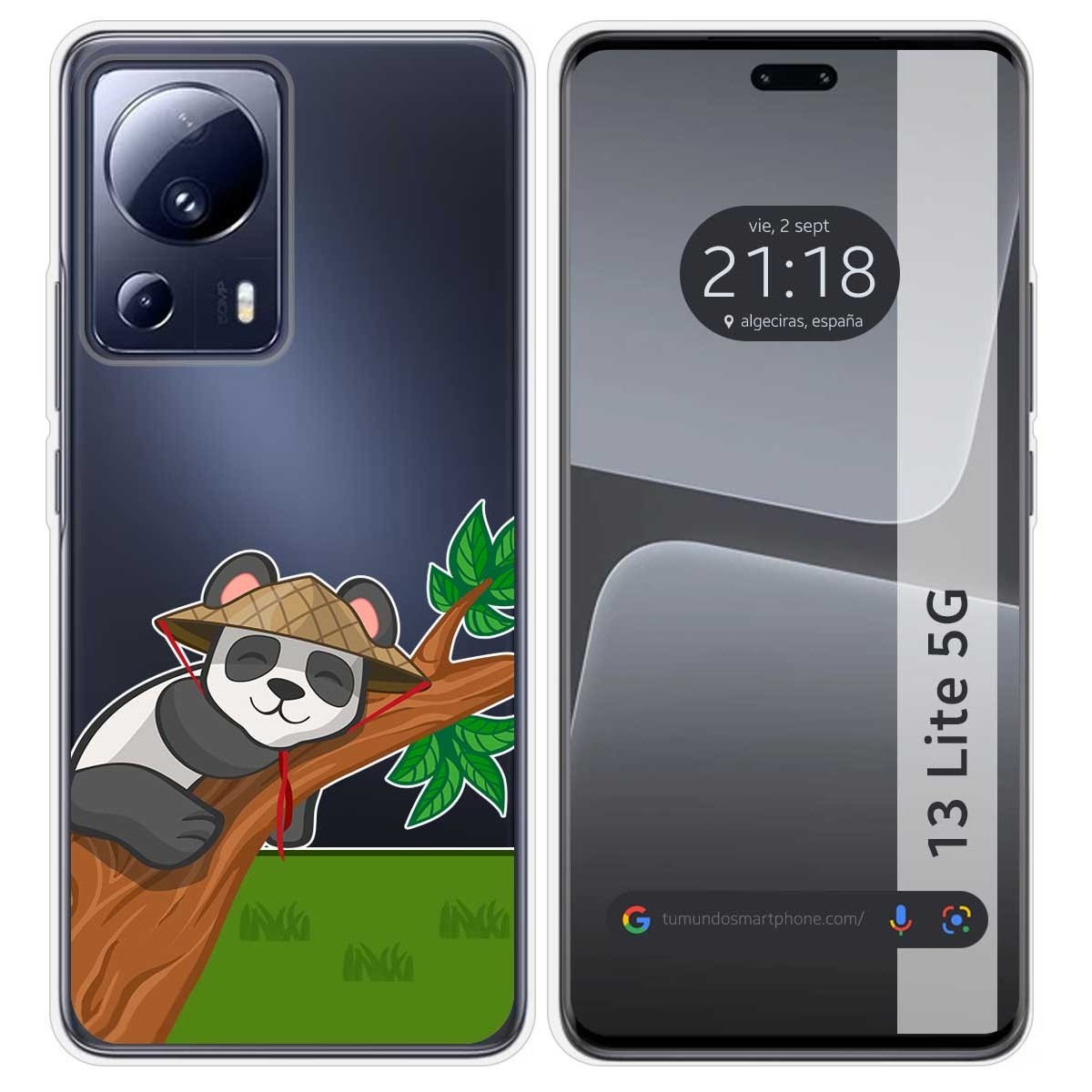 Funda Silicona Transparente compatible con Xiaomi 13 Lite 5G diseño Panda Dibujos