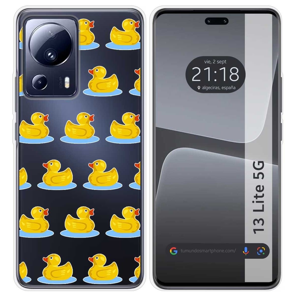 Funda Silicona Transparente compatible con Xiaomi 13 Lite 5G diseño Pato Dibujos