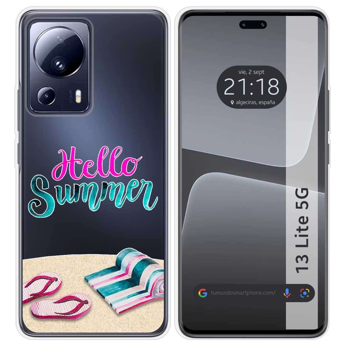 Funda Silicona Transparente compatible con Xiaomi 13 Lite 5G diseño Summer Dibujos