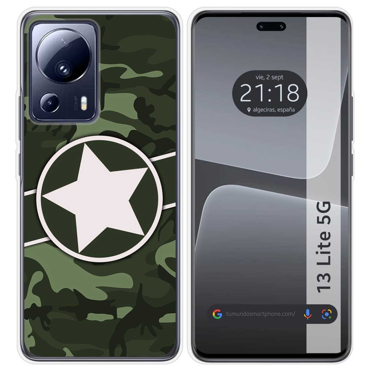 Funda Silicona compatible con Xiaomi 13 Lite 5G diseño Camuflaje 01 Dibujos