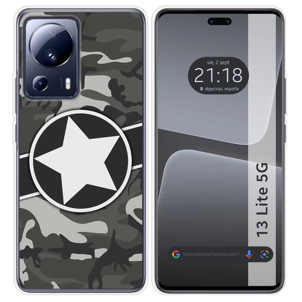 Funda Silicona compatible con Xiaomi 13 Lite 5G diseño Camuflaje 02 Dibujos