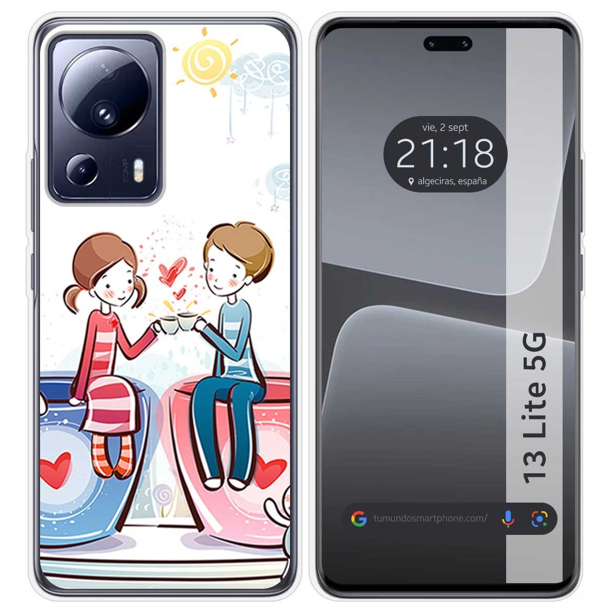 Funda Silicona compatible con Xiaomi 13 Lite 5G diseño Café Dibujos