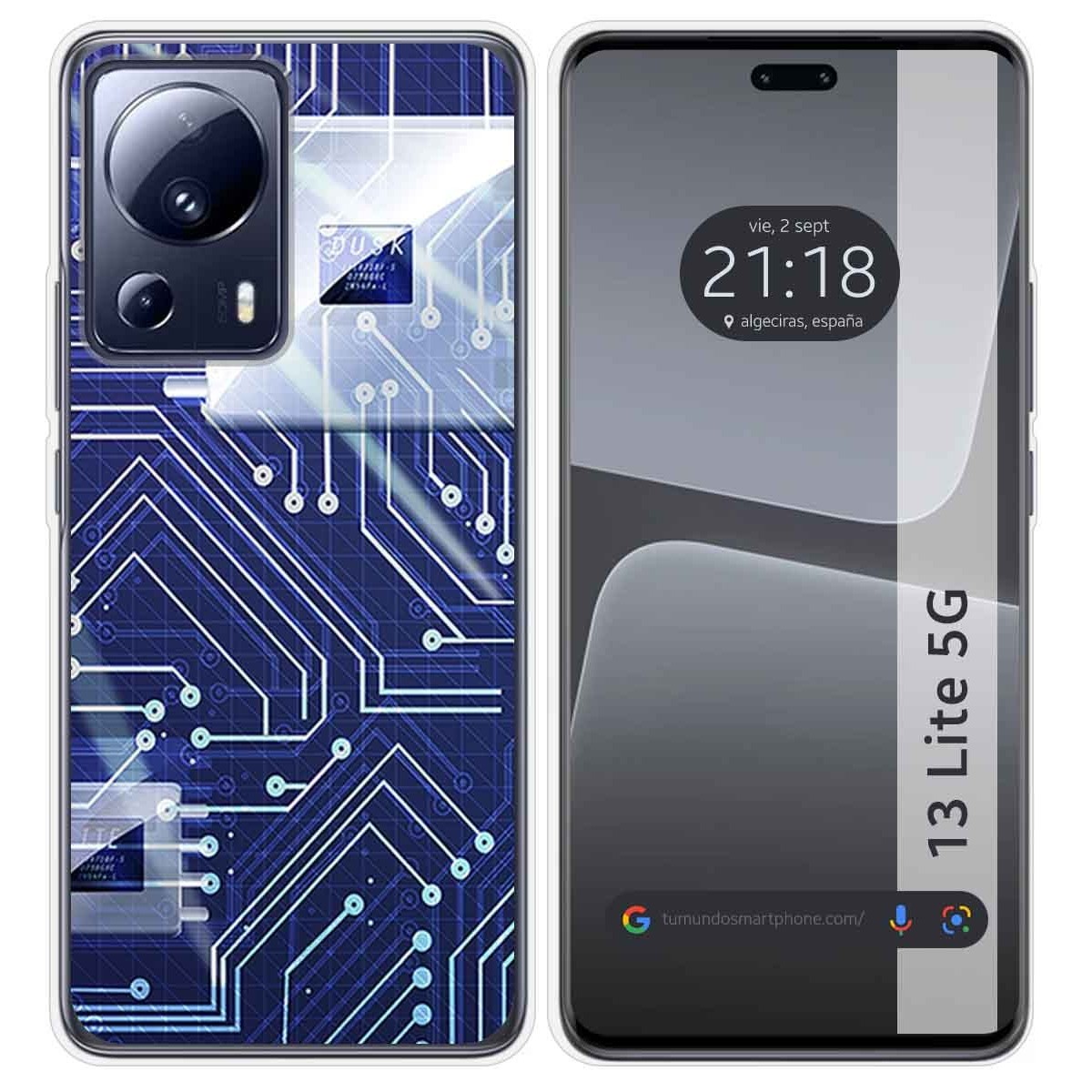 Funda Silicona compatible con Xiaomi 13 Lite 5G diseño Circuito Dibujos