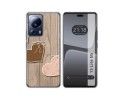 Funda Silicona compatible con Xiaomi 13 Lite 5G diseño Corazones Madera Dibujos
