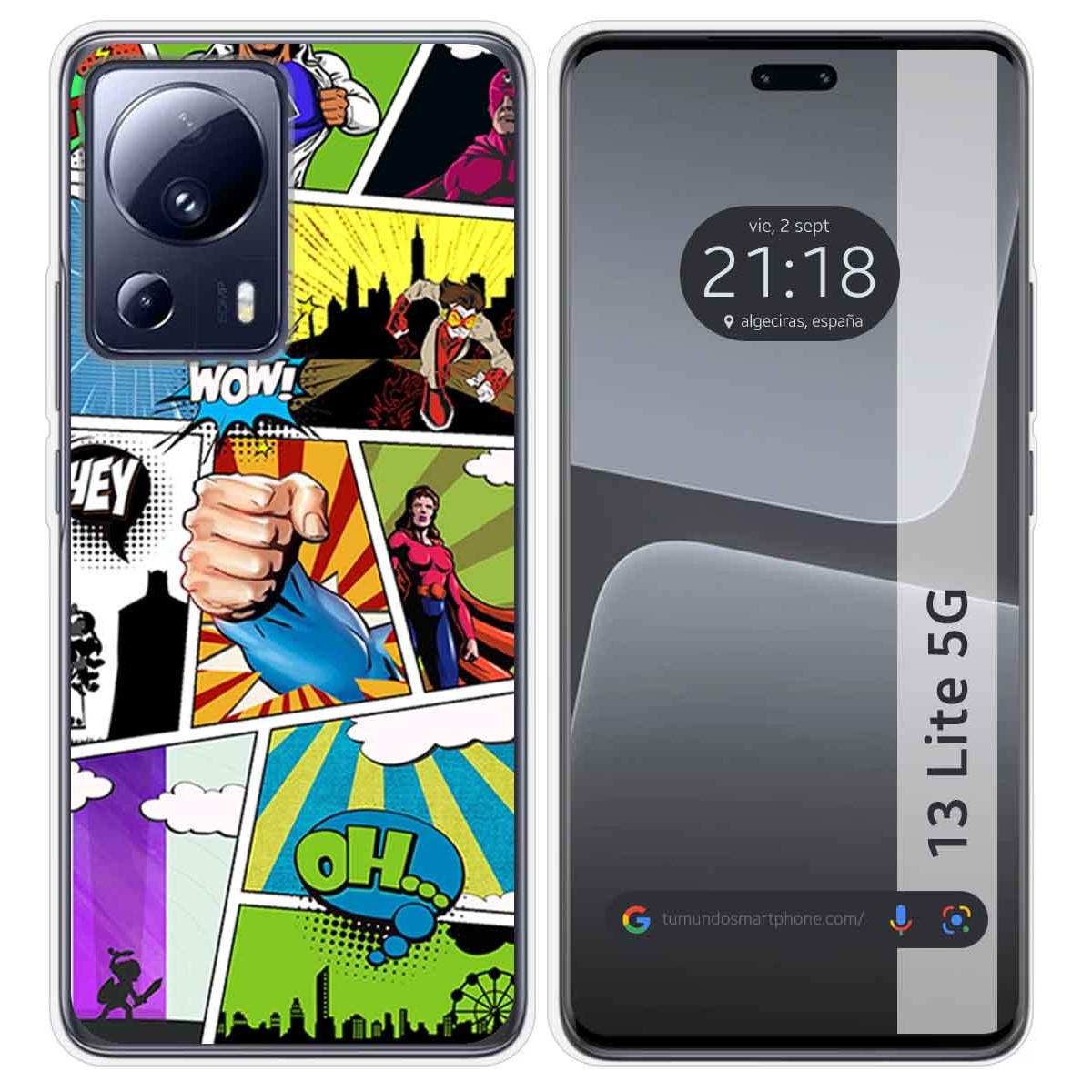 Funda Silicona compatible con Xiaomi 13 Lite 5G diseño Comic Dibujos