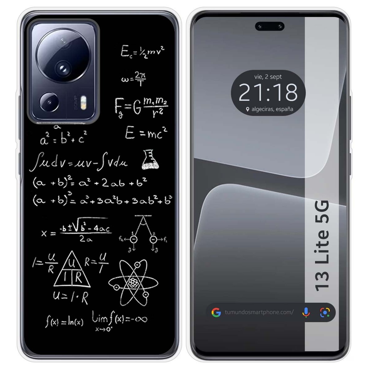 Funda Silicona compatible con Xiaomi 13 Lite 5G diseño Formulas Dibujos