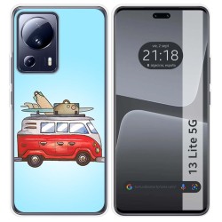 Funda Silicona compatible con Xiaomi 13 Lite 5G diseño Furgoneta Dibujos