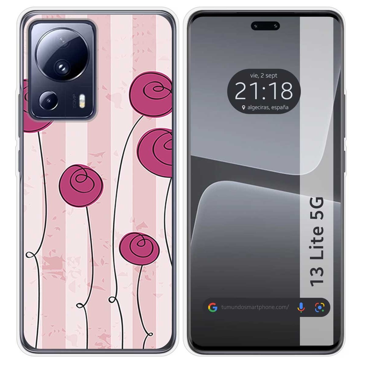 Funda Silicona compatible con Xiaomi 13 Lite 5G diseño Flores Vintage Dibujos