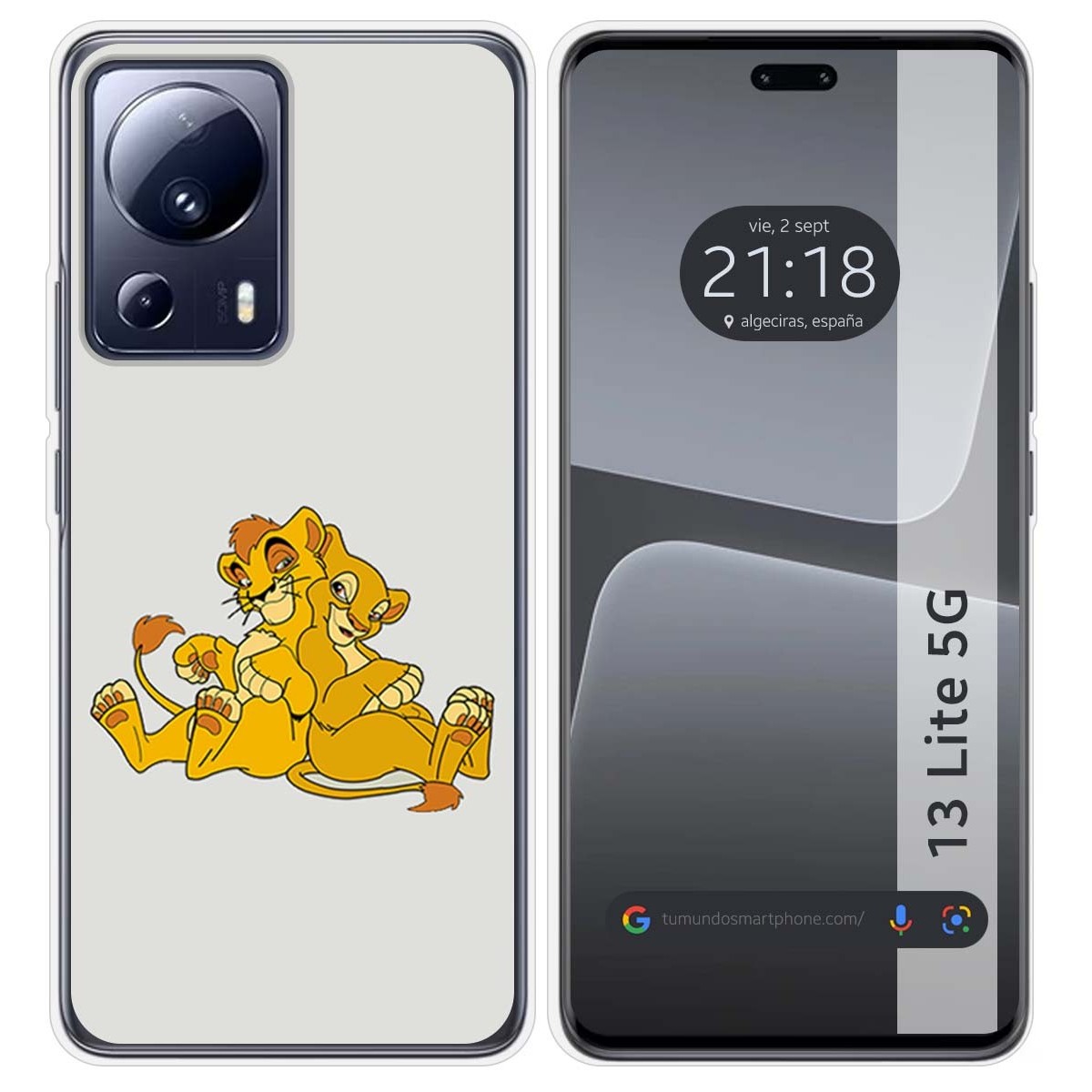 Funda Silicona compatible con Xiaomi 13 Lite 5G diseño Leones Dibujos