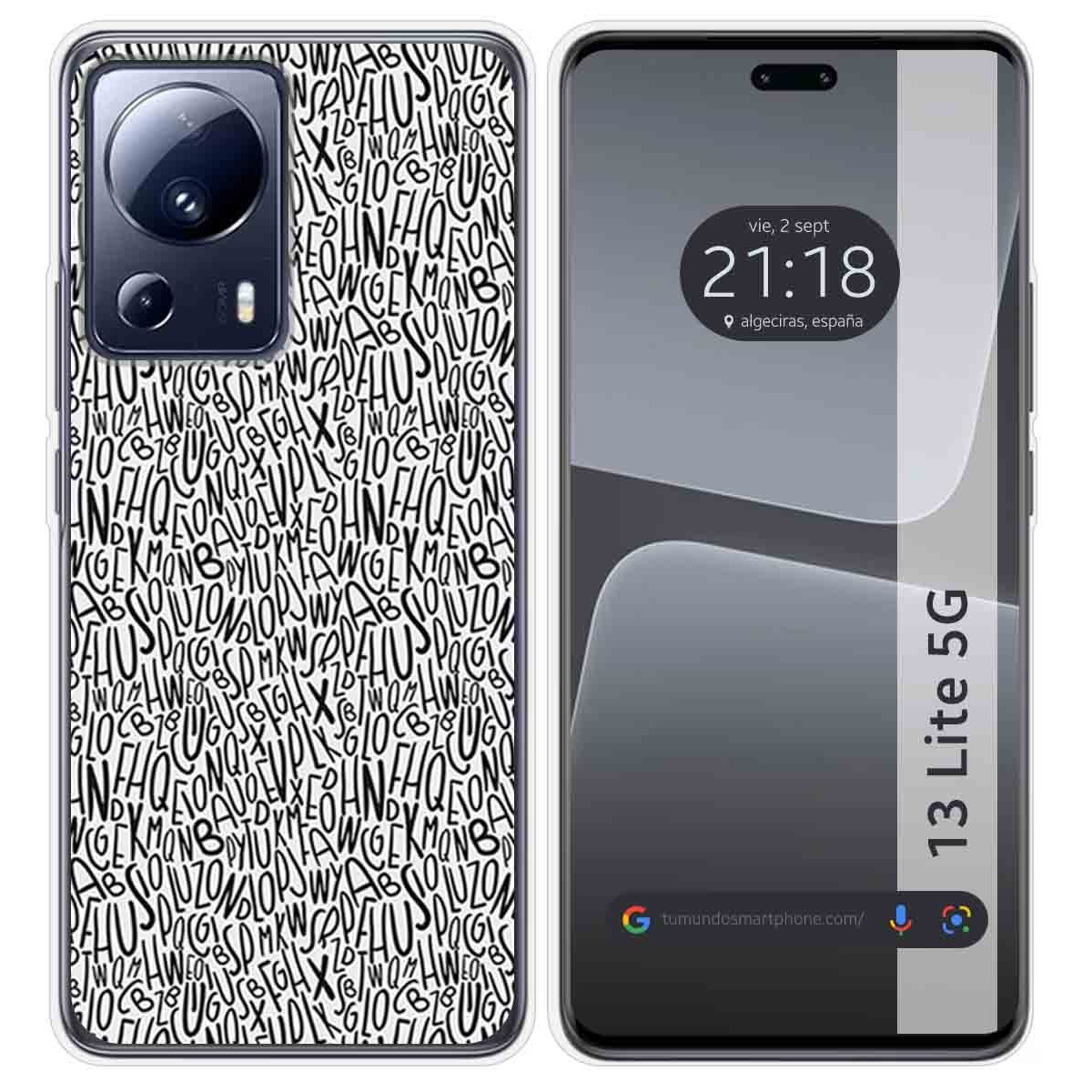 Funda Silicona compatible con Xiaomi 13 Lite 5G diseño Letras Dibujos