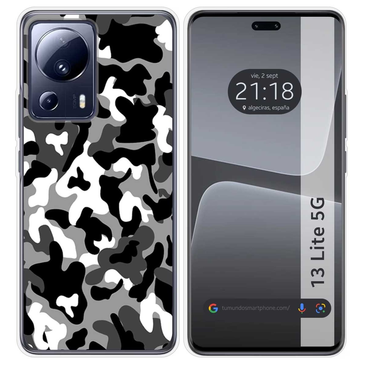 Funda Silicona compatible con Xiaomi 13 Lite 5G diseño Snow Camuflaje Dibujos