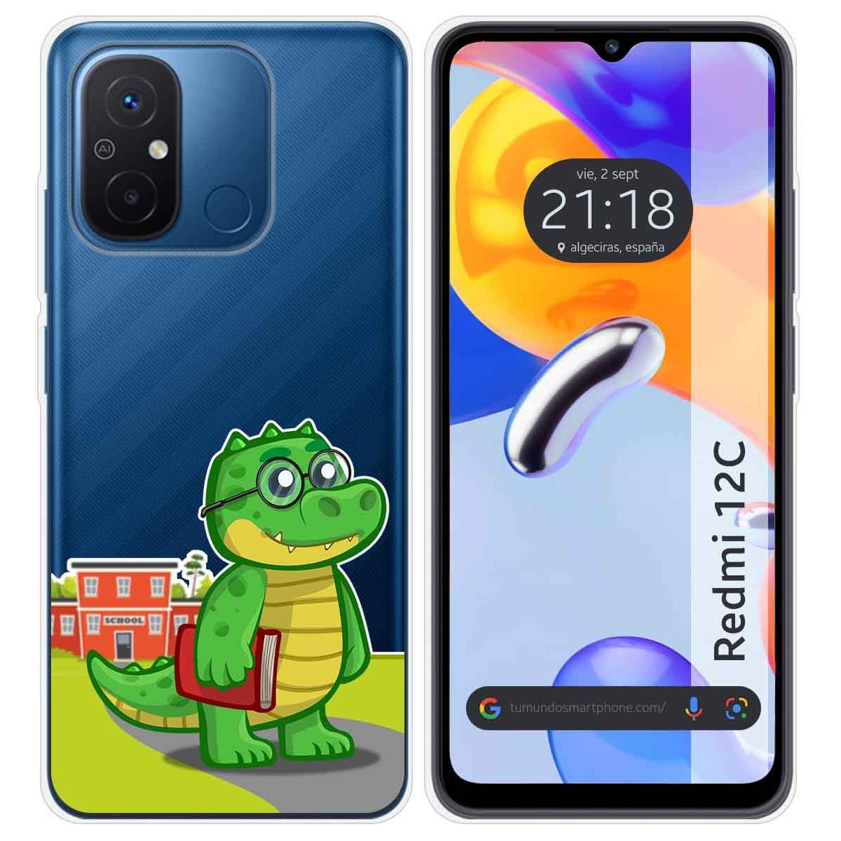 Funda Silicona Transparente compatible con Xiaomi Redmi 12C diseño Coco Dibujos