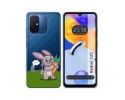 Funda Silicona Transparente compatible con Xiaomi Redmi 12C diseño Conejo Dibujos