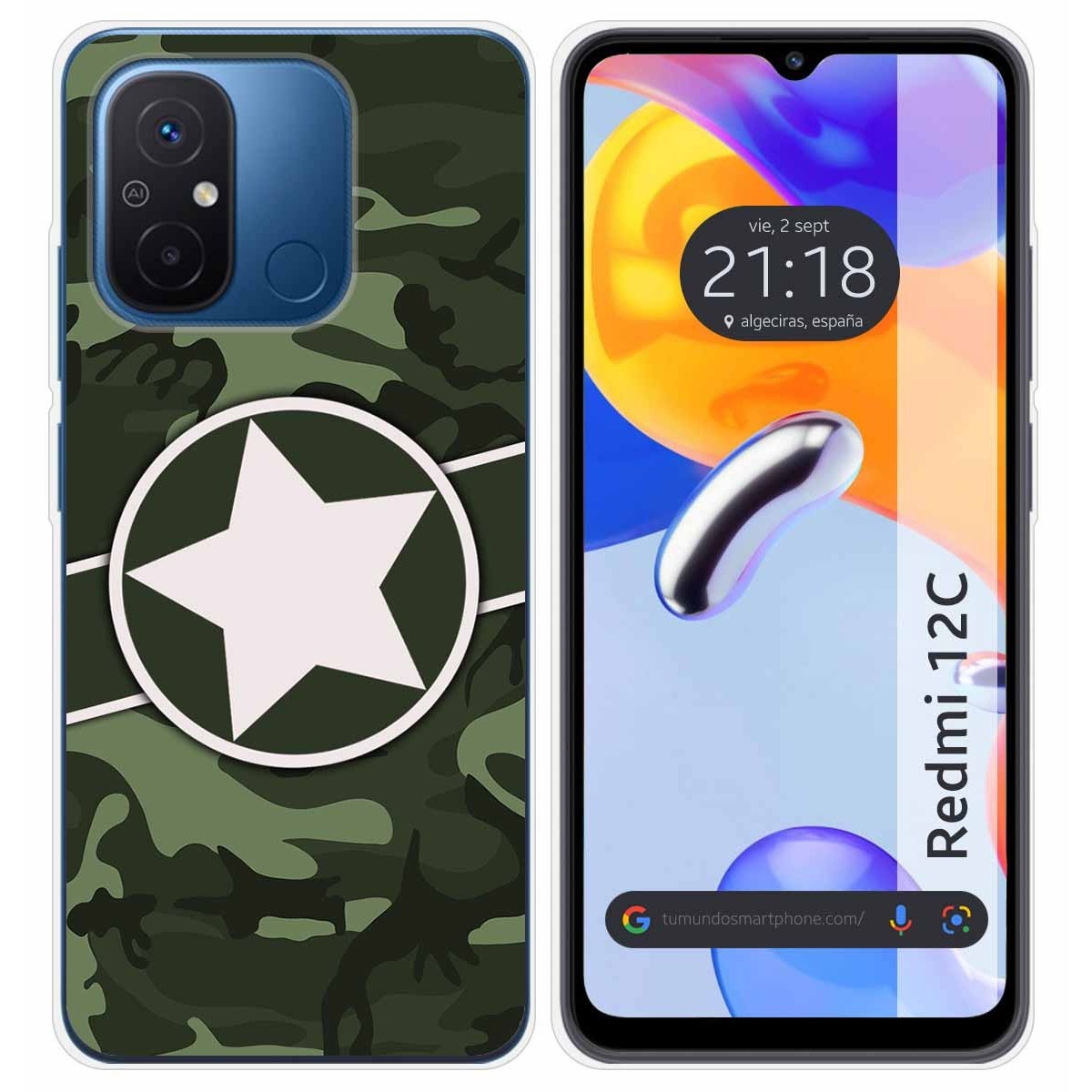 Funda Silicona compatible con Xiaomi Redmi 12C diseño Camuflaje 01 Dibujos